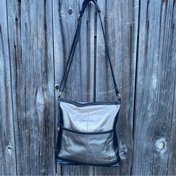 The Sak Metallic Silver and Black Crossbody Bag - Picture 5 of 12